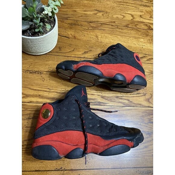 Rare Hard To Find 1997 OG Bred Air Jordan 13 Sz 10.5 Black/Red Vintage Pre-Owned - Picture 2 of 12